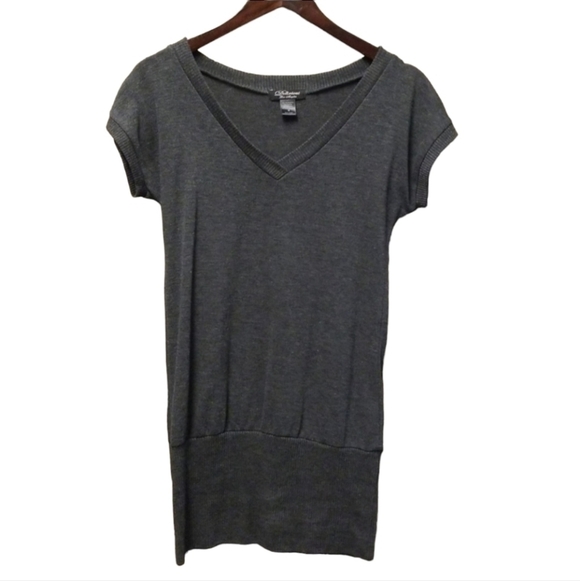Delicious Tops - Delcious Tunic Grey Sweater - Medium